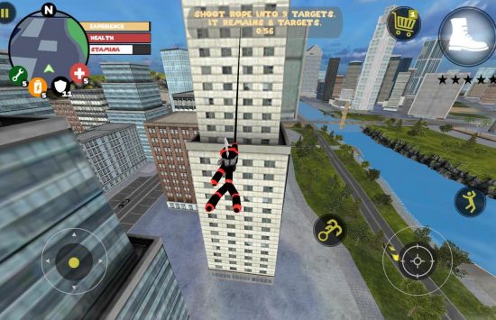 stickman rope hero mod Game screenshot stickman rope hero mod