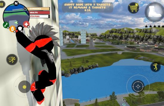 stickman rope hero hacked Game screenshot stickman rope hero hacked