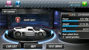 The game Drag Racing Tela do jogo Drag Racing hack