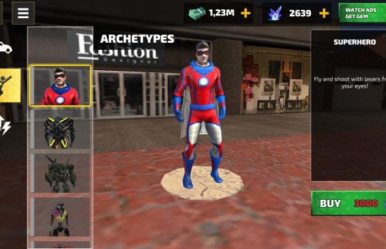 Rope Hero Vice Town mod Game screenshot Rope Hero Vice Town mod