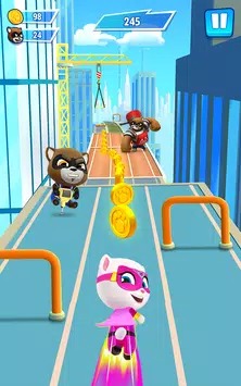 Talking Tom Hero Dash Game screenshot mod Talking Tom Hero Dash
