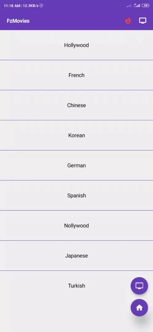 Screenshot Fzmovies app Screenshot Fzmovies app