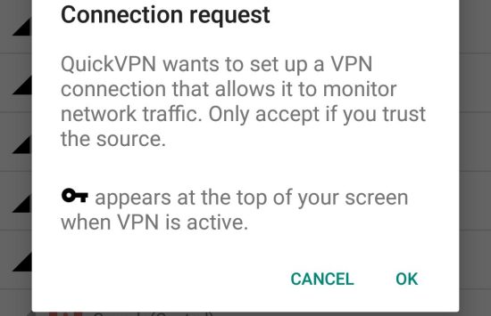 QuickVPN (Türkçe versiyon) screenshot 2