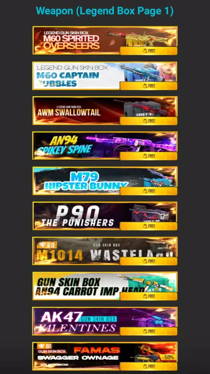 Screenshot Skin Free Fire V for Android Screenshot Skin Free Fire V for Android