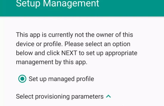 Screenshot Test DPC for Android