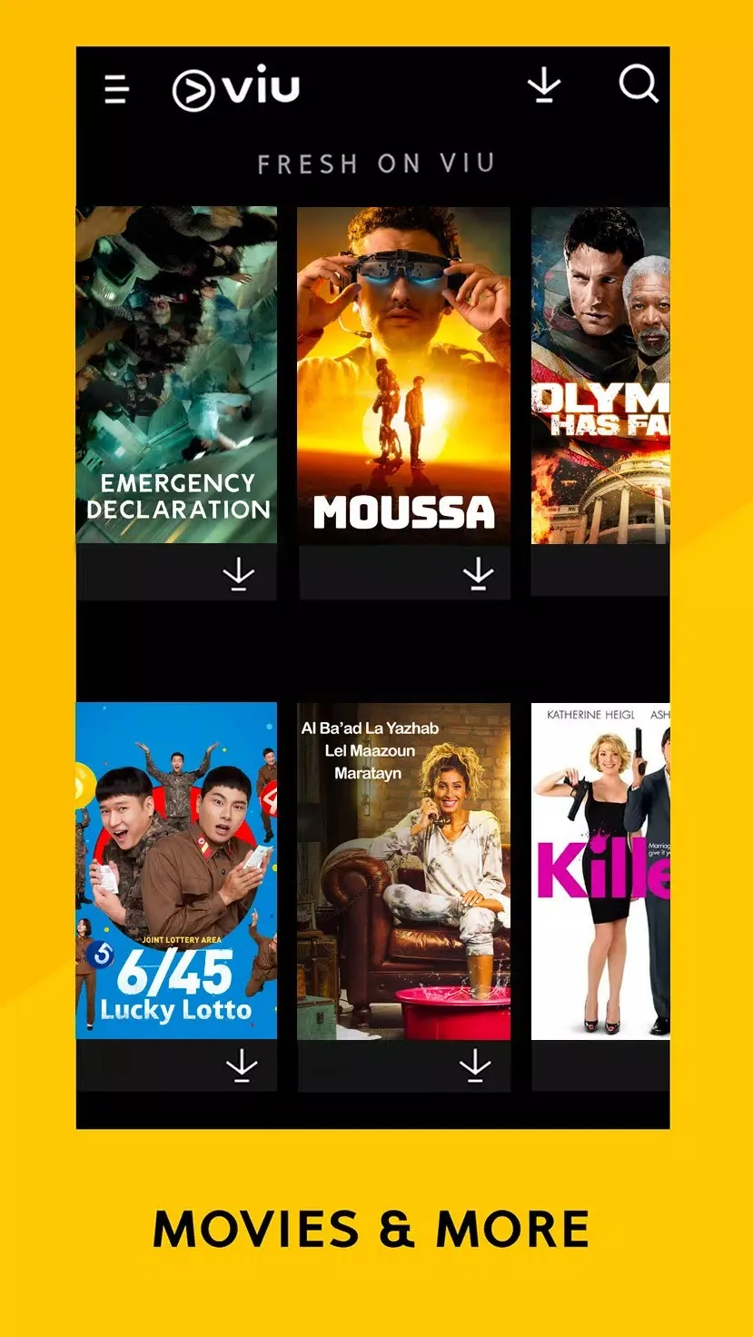 Screenshot Viu application Screenshot Viu application