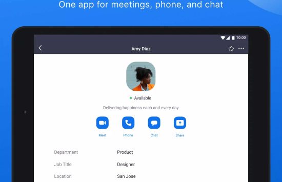 Screenshot Zoom Apps