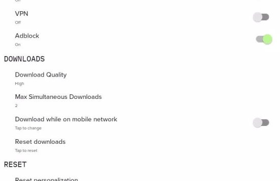 Screenshot Dezor application
