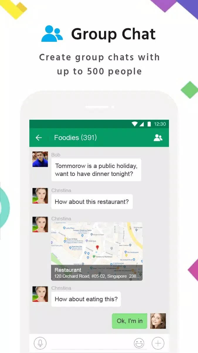Screenshot MiChat app Screenshot MiChat app