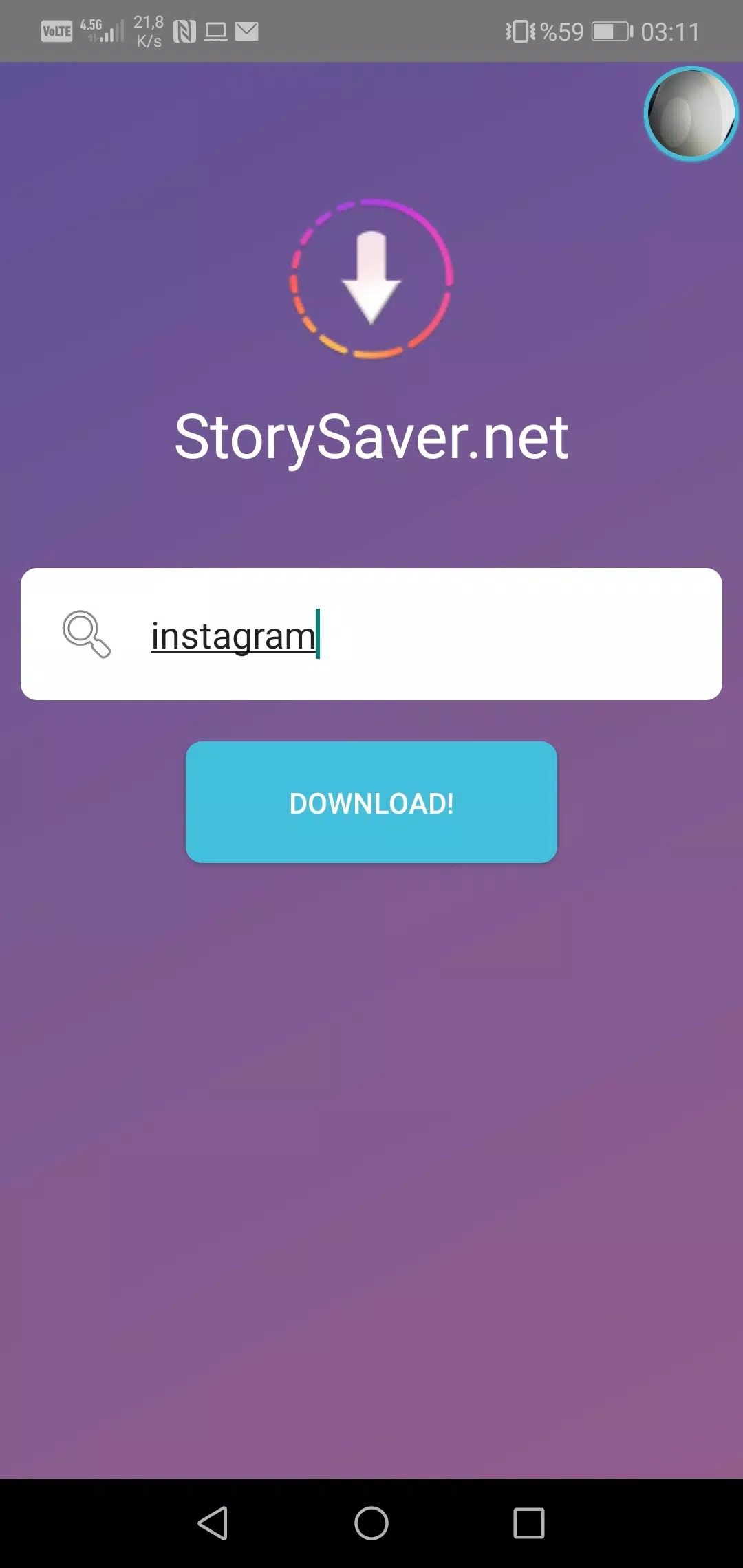 Screenshot Storysaver.net application Screenshot Storysaver.net application
