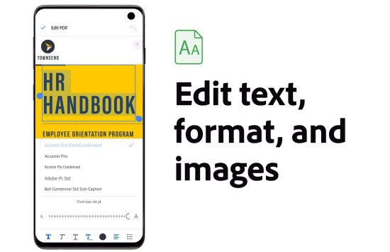 Screenshot Adobe Acrobat Reader application