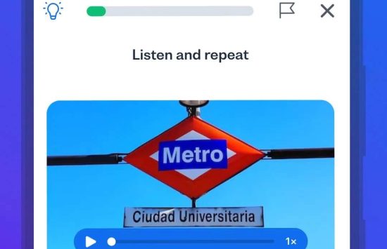 Screenshot Busuu application
