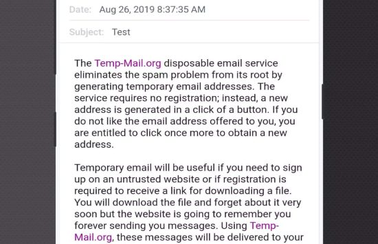 Screenshot Temp Mail apk mod