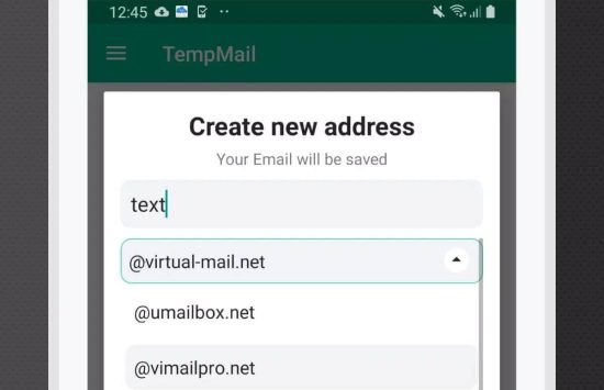 Screenshot Temp Mail for Android