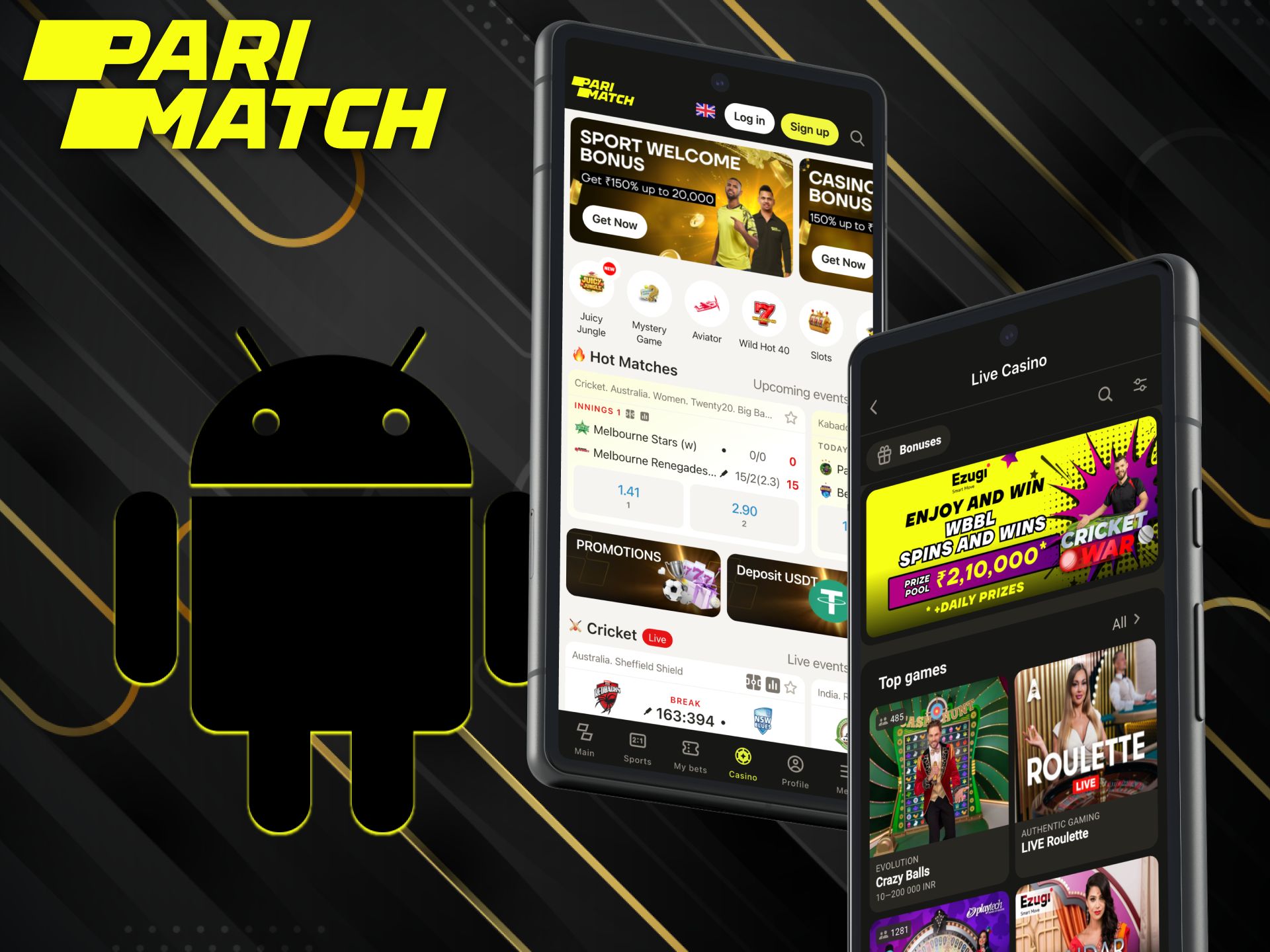 Pari Bet (Parimatch) Mobile Application for Android